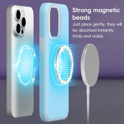 For iPhone 16 Jelly Liquid Silicone MagSafe Magnetic Phone Case(Blue) - iPhone 16 Cases by buy2fix | Online Shopping UK | buy2fix