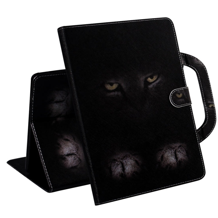 For Samsung Galaxy Tab S7 T870 (2020) 3D Colored Drawing Horizontal Flip Leather Case with Holder & Card Slot & Wallet & Handle(Mysterious Cat) - Other Galaxy Tab PC by buy2fix | Online Shopping UK | buy2fix