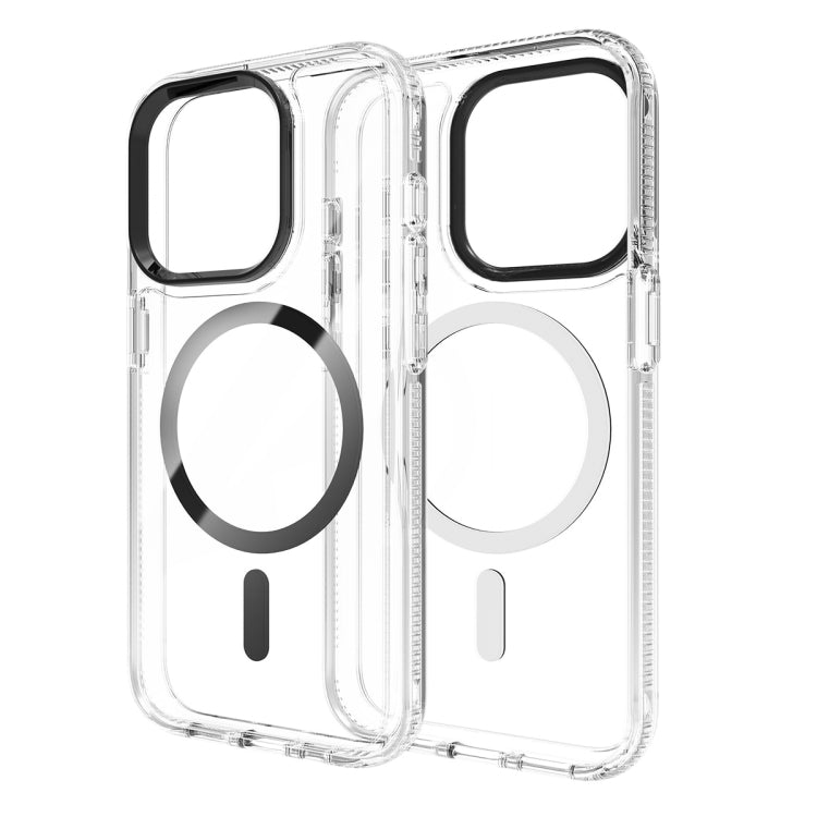 For iPhone 14 Lens Protection Frame MagSafe Phone Case(Black) - iPhone 14 Cases by buy2fix | Online Shopping UK | buy2fix