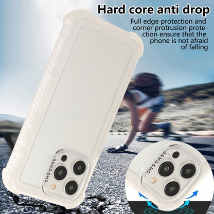 For iPhone 16 Pro Max Transparent Matte TPU Hybrid PC 3-in-1 Phone Case(White) - iPhone 16 Pro Max Cases by buy2fix | Online Shopping UK | buy2fix