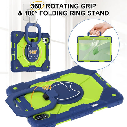 For Huawei MatePad Air 12 2024 Contrast Color Robot Silicone Hybrid PC Tablet Case(Navy Yellow Green) - Huawei by buy2fix | Online Shopping UK | buy2fix