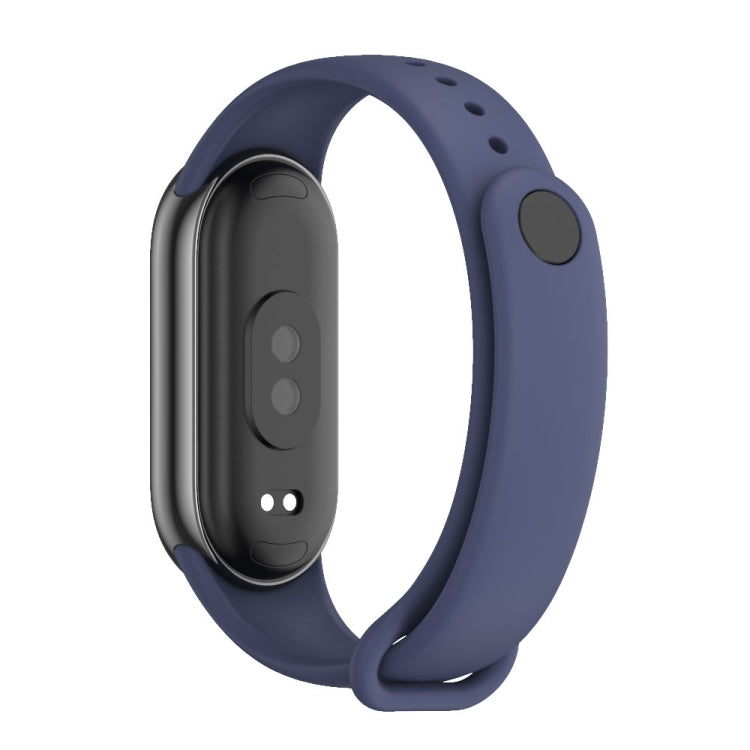 For Xiaomi Smart Band 9 / 8 MIJOBS Metal Buckle Solid Color Silicone Watch Band(Midnight Blue) - Watch Bands by MIJOBS | Online Shopping UK | buy2fix