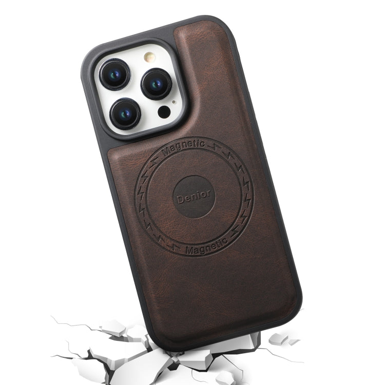 For iPhone 16 Pro Denior A13 Skin Feel MagSafe Phone Case(Brown) - iPhone 16 Pro Cases by Denior | Online Shopping UK | buy2fix