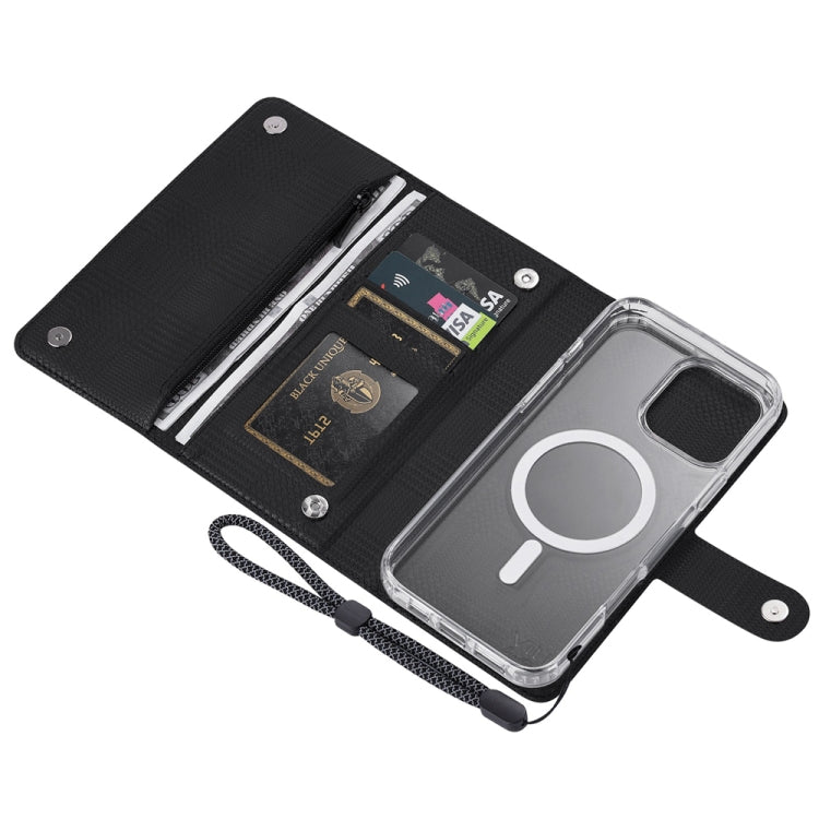 For Samsung Galaxy S24+ 5G ViLi GHB-C Series RFID MagSafe Magnetic Flip Leather Phone Case(Black) - Galaxy S24+ 5G Cases by ViLi | Online Shopping UK | buy2fix