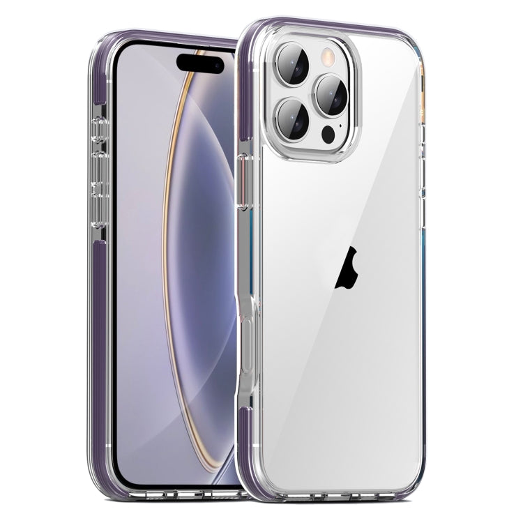 For iPhone 16 Pro Max TPE Airbag TPU+ PC Full Coverage Phone Case(Purple) - iPhone 16 Pro Max Cases by buy2fix | Online Shopping UK | buy2fix