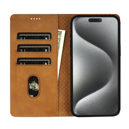 For iPhone 16 Pro Max N.BEKUS CSJ-P1 Solid Color Leather Phone Case(Brown) - iPhone 16 Pro Max Cases by N.BEKUS | Online Shopping UK | buy2fix