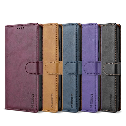 For Xiaomi 14 N.BEKUS CSJ-P1 Solid Color Leather Phone Case(Brown) - 14 Cases by N.BEKUS | Online Shopping UK | buy2fix