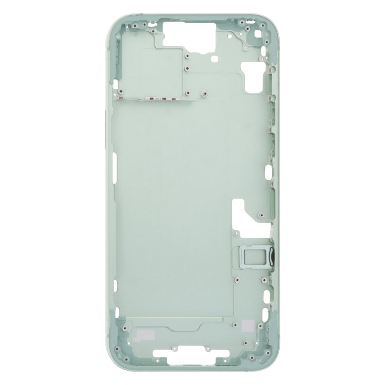 For iPhone 15 Plus Middle Frame Bezel Plate with Side Keys + Card Tray, Version:CE EU Version(Green) - LCD Related Parts by buy2fix | Online Shopping UK | buy2fix