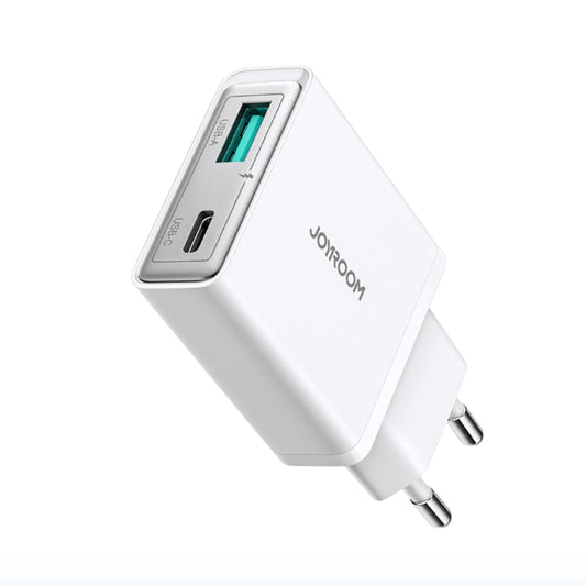 JOYROOM JR-TCF14 20W USB+USB-C / Type-C Fast Charger, Specification:EU Plug(White) - USB Charger by JOYROOM | Online Shopping UK | buy2fix