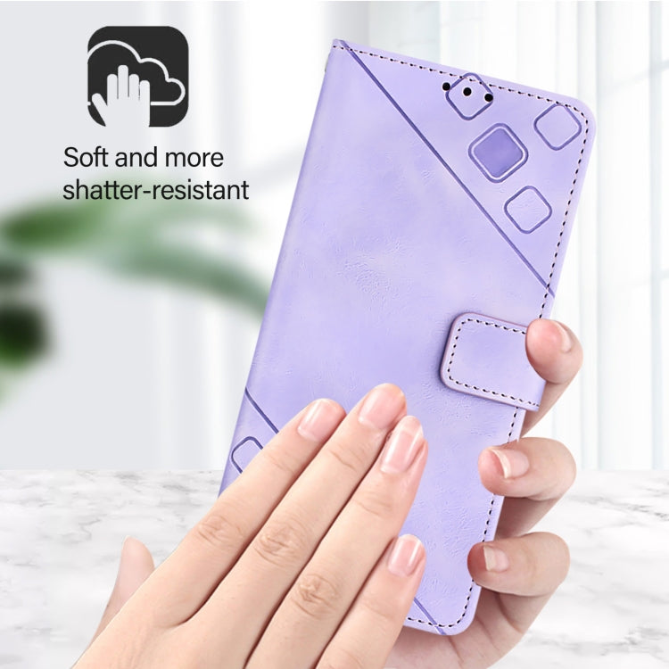 For Redmi K70 Ultra 5G Global Skin-feel Embossed Leather Phone Case(Light Purple) - Xiaomi Cases by buy2fix | Online Shopping UK | buy2fix