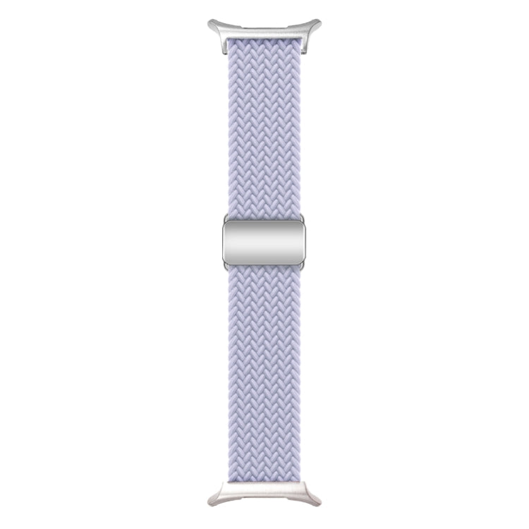 For Samsung Galaxy Watch Ultra 47mm Nylon Loop Magnetic Buckle Watch Band(Fog Purple) - Watch Bands by buy2fix | Online Shopping UK | buy2fix