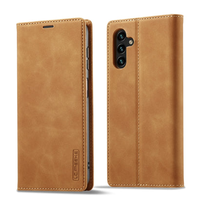 For Samsung Galaxy S24 FE 5G LC.IMEEKE Strong Magnetism Microfiber Leather Phone Case(Brown) - Galaxy S24 FE 5G Cases by LC.IMEEKE | Online Shopping UK | buy2fix