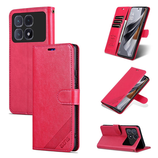 For Redmi K70 Ultra AZNS Sheepskin Texture Flip Leather Phone Case(Red) - Xiaomi Cases by AZNS | Online Shopping UK | buy2fix