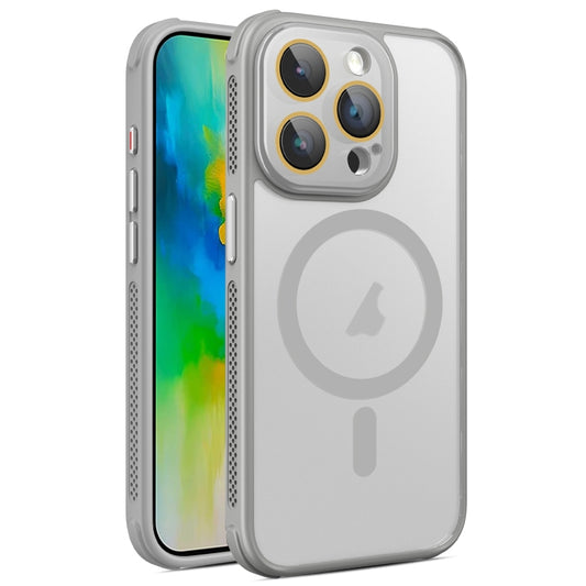 For iPhone 16 Pro Max Side Cooling Skin Feel Frosted MagSafe Magnetic Phone Case(Grey) - iPhone 16 Pro Max Cases by buy2fix | Online Shopping UK | buy2fix