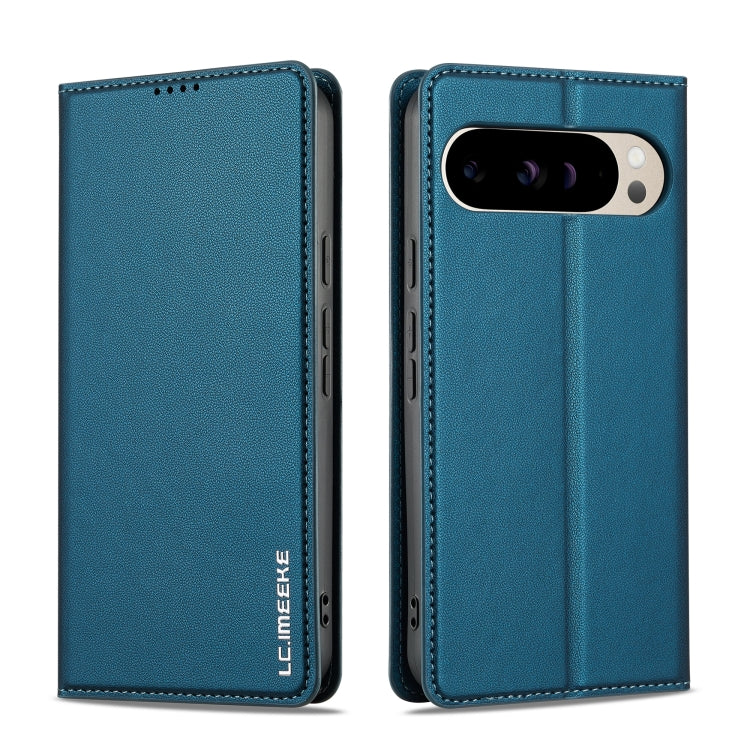 For Google Pixel 9 Pro XL LC.IMEEKE L1 Series Frosted Fine Texture PU Phone Case(Blue) - Google Cases by LC.IMEEKE | Online Shopping UK | buy2fix