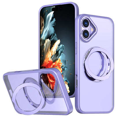 For iPhone 16 Wing Series MagSafe Magnetic Ring Holder Phone Case(Light Purple) - iPhone 16 Cases by buy2fix | Online Shopping UK | buy2fix