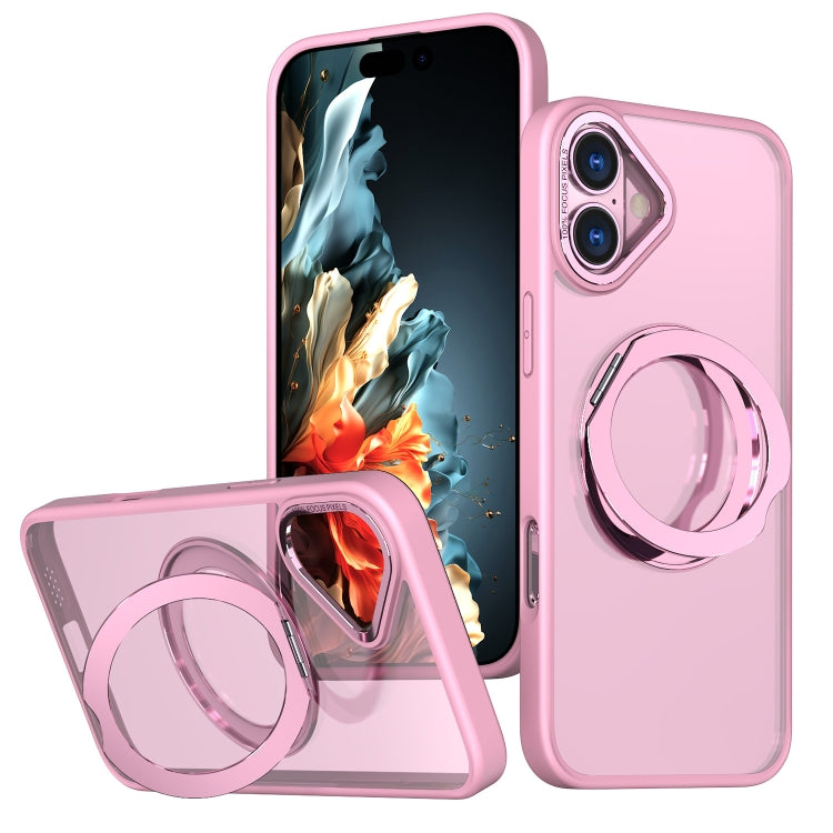 For iPhone 16 Wing Series MagSafe Magnetic Ring Holder Phone Case(Pink) - iPhone 16 Cases by buy2fix | Online Shopping UK | buy2fix