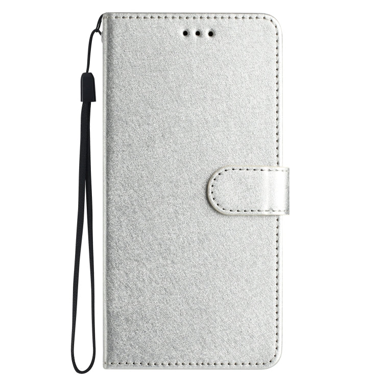 For iPhone 16 Pro Max Silk Texture Horizontal Flip Leather Phone Case(Silver) - iPhone 16 Pro Max Cases by buy2fix | Online Shopping UK | buy2fix