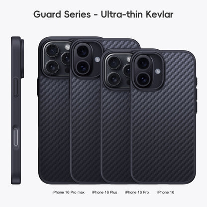 For iPhone 16 Pro Max Carbon Fiber Kevlar MagSafe Magnetic Phone Case(Black) - iPhone 16 Pro Max Cases by buy2fix | Online Shopping UK | buy2fix