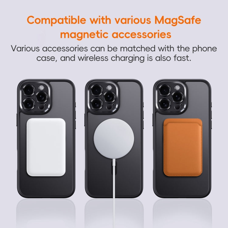 For iPhone 16 Fine Hole Frosted MagSafe Magnetic Phone Case(Grey) - iPhone 16 Cases by buy2fix | Online Shopping UK | buy2fix