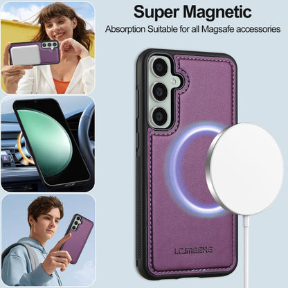 For Samsung Galaxy S24+ 5G LC.IMEEKE L2 Series Detachable Magsafe PU Phone Case with Lanyard(Purple) - Galaxy S24+ 5G Cases by LC.IMEEKE | Online Shopping UK | buy2fix