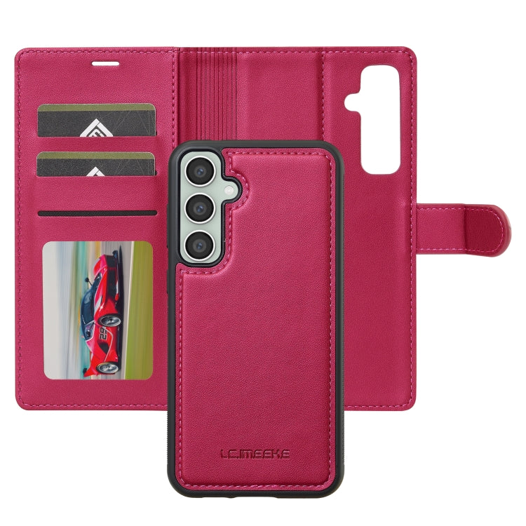 For Samsung Galaxy A55 5G LC.IMEEKE L2 Series Detachable Magsafe PU Phone Case with Lanyard(Red) - Galaxy Phone Cases by LC.IMEEKE | Online Shopping UK | buy2fix