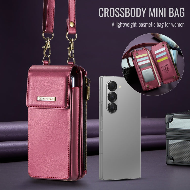 For Samsung Z Fold Series CaseMe Me50 Mini Lanyard Universal Bag(Wine Red) - Galaxy Z Fold6 5G Cases by CaseMe | Online Shopping UK | buy2fix