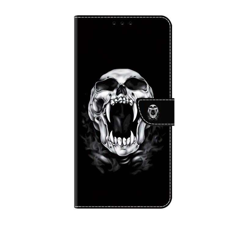 For iPhone 16 Pro Crystal Painted Leather Phone case(Skull) - iPhone 16 Pro Cases by buy2fix | Online Shopping UK | buy2fix