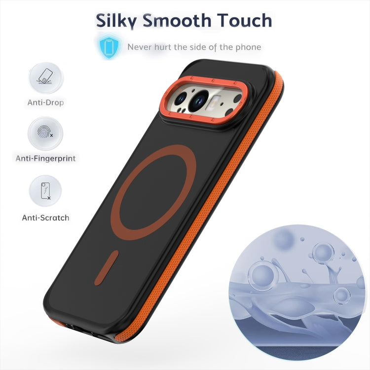 For Google Pixel 9 Pro XL Dual-Color Skin Feel Magsafe Magnetic Phone Case(Orange) - Google Cases by buy2fix | Online Shopping UK | buy2fix