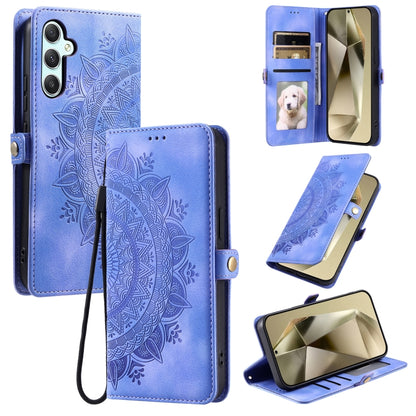 For Samsung Galaxy S25 5G Skin Feel Totem Embossed Leather Phone Case(Purple) - Galaxy S25 5G Cases by buy2fix | Online Shopping UK | buy2fix