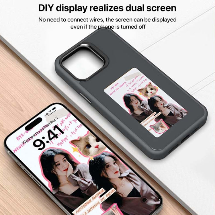 For iPhone 16 Pro Four-Color E-ink Screen NFC DIY Phone Case(Blue) - iPhone 16 Pro Cases by buy2fix | Online Shopping UK | buy2fix