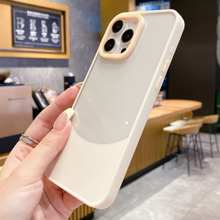 For iPhone 16 Pro Dual Color Stitching PC Hybrid TPU Phone Protective Case(White) - iPhone 16 Pro Cases by buy2fix | Online Shopping UK | buy2fix