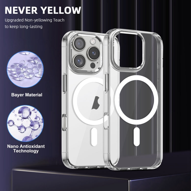 For iPhone 16 Pro Ice Color Magnetic Series Magsafe Magnetic PC Hybrid TPU Phone Case(Transparent) - iPhone 16 Pro Cases by buy2fix | Online Shopping UK | buy2fix