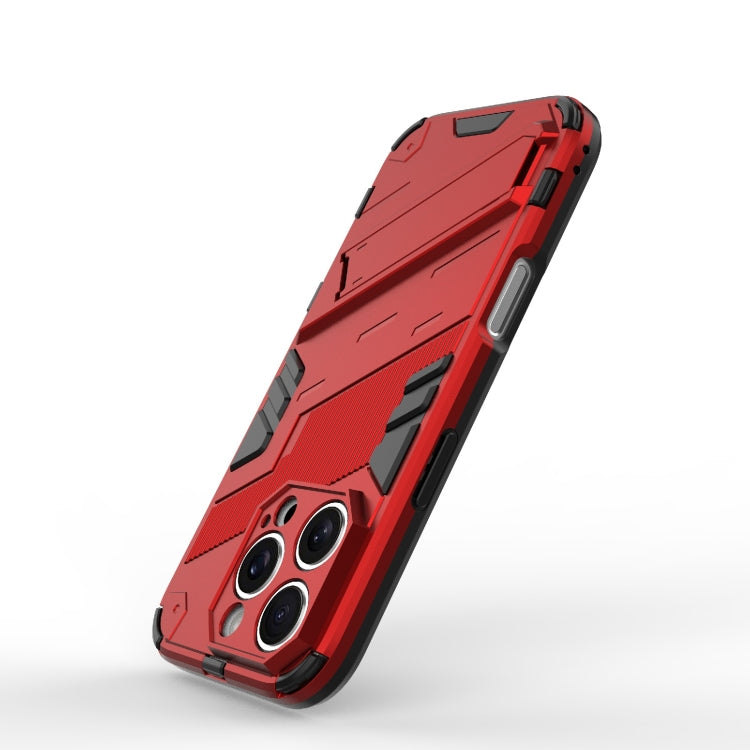 For iPhone 16 Pro Punk Armor 2 in 1 PC + TPU Phone Case with Holder(Red) - iPhone 16 Pro Cases by buy2fix | Online Shopping UK | buy2fix