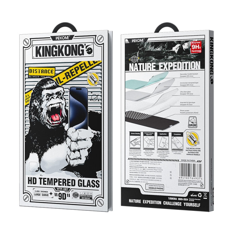 For iPhone 16 Pro WK WTP-087 Space King Kong 9D Curved HD Tempered Glass Screen Protector - iPhone 16 Pro Tempered Glass by WK | Online Shopping UK | buy2fix