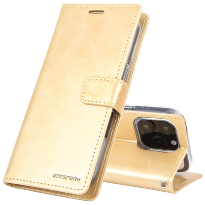 For iPhone 16 Pro Max GOOSPERY BLUE MOON Crazy Horse Texture Leather Phone Case(Gold) - iPhone 16 Pro Max Cases by GOOSPERY | Online Shopping UK | buy2fix