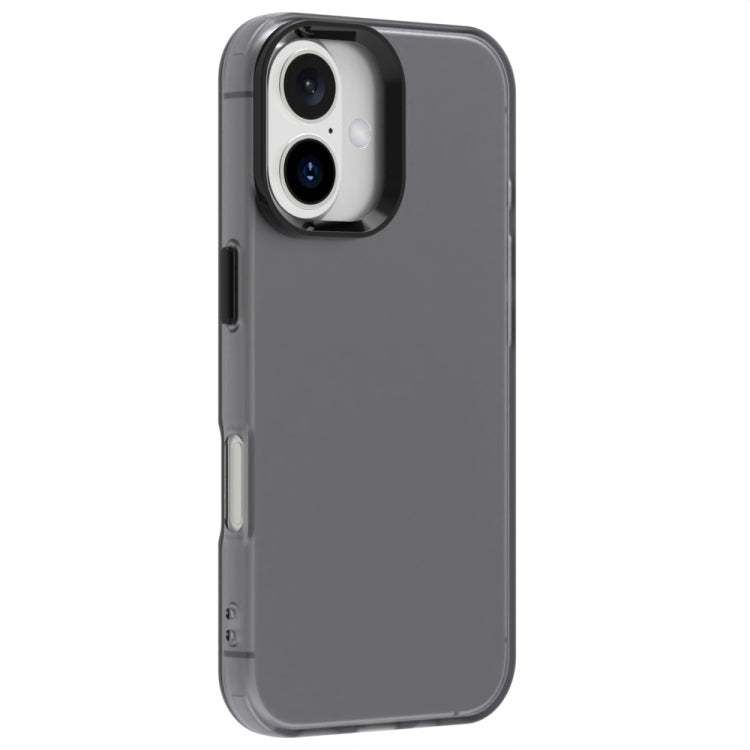 For iPhone 16 Plus Candy PC Hybrid TPU Shockproof Phone Case(Black) - iPhone 16 Plus Cases by buy2fix | Online Shopping UK | buy2fix