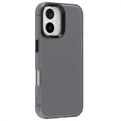 For iPhone 16 Plus Candy PC Hybrid TPU Shockproof Phone Case(Black) - iPhone 16 Plus Cases by buy2fix | Online Shopping UK | buy2fix