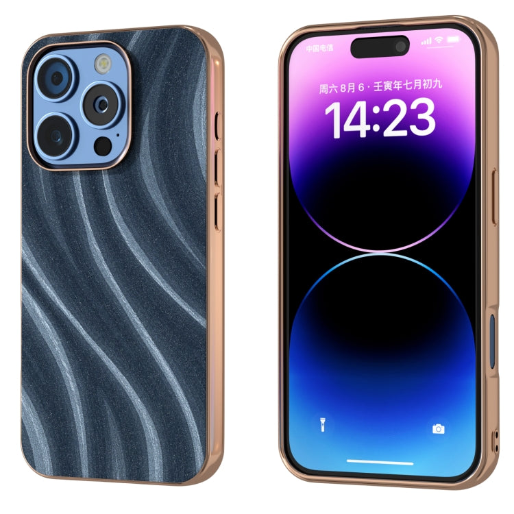 For iPhone 16 Pro Nano Electroplating Galactic Pattern Protective Phone Case(Blue) - iPhone 16 Pro Cases by buy2fix | Online Shopping UK | buy2fix