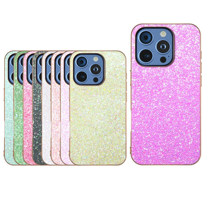 For iPhone 16 Pro Max Electroplating Frame Colorful Glitter Phone Case(Gold) - iPhone 16 Pro Max Cases by buy2fix | Online Shopping UK | buy2fix