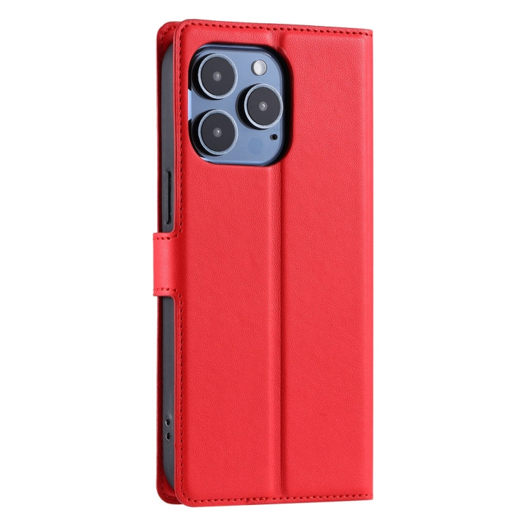 For iPhone 16 Pro Voltage Ultra-thin Dot Leather Phone Case(Red) - iPhone 16 Pro Cases by buy2fix | Online Shopping UK | buy2fix