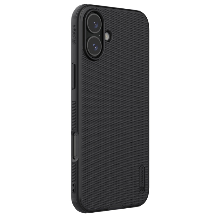 For iPhone 16 NILLKIN Frosted Shield Pro PC + TPU Phone Case(Black) - iPhone 16 Cases by NILLKIN | Online Shopping UK | buy2fix