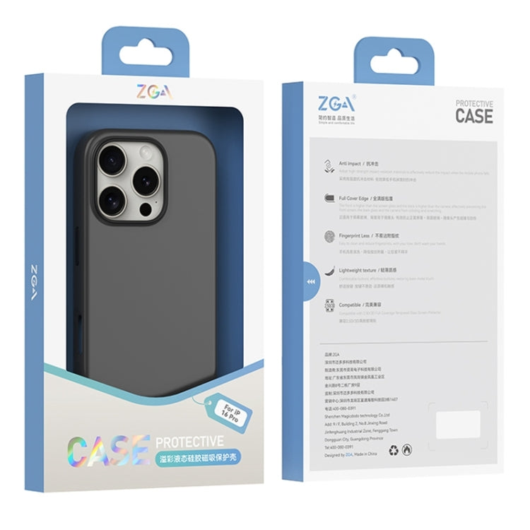 For iPhone 16 ZGA Colorful Liquid Silicone Magsafe Phone Case(Blue) - iPhone 16 Cases by ZGA | Online Shopping UK | buy2fix