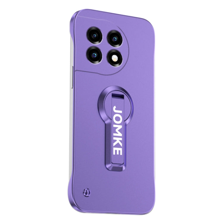 For OnePlus 11 Baking Varnish 360 Rotate Holder No Frame PC Phone Case(Purple) - OnePlus Cases by buy2fix | Online Shopping UK | buy2fix