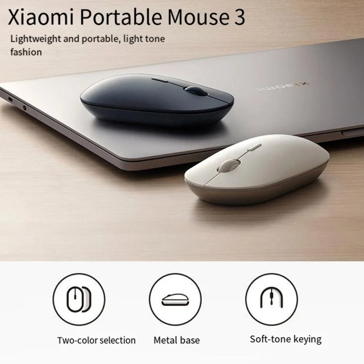 Original Xiaomi XMBXSB01YM Bluetooth Dual Mode Silent Portable Mouse 3(Black) - Wireless Mice by Xiaomi | Online Shopping UK | buy2fix