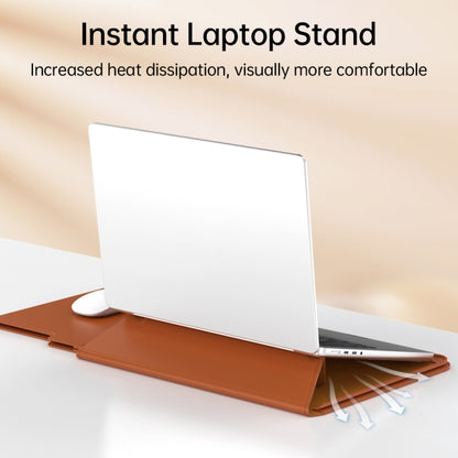 Multifunctional Laptop PU Magnetic Stand Split Liner Bag with Mouse Pad Function, Size:15 inch(Dark Green) - 15 inch by buy2fix | Online Shopping UK | buy2fix