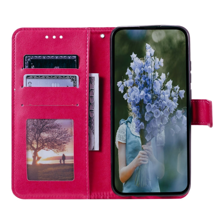 For Samsung Galaxy S25 5G Totem Flower Embossed Leather Phone Case(Red) - Galaxy S25 5G Cases by buy2fix | Online Shopping UK | buy2fix