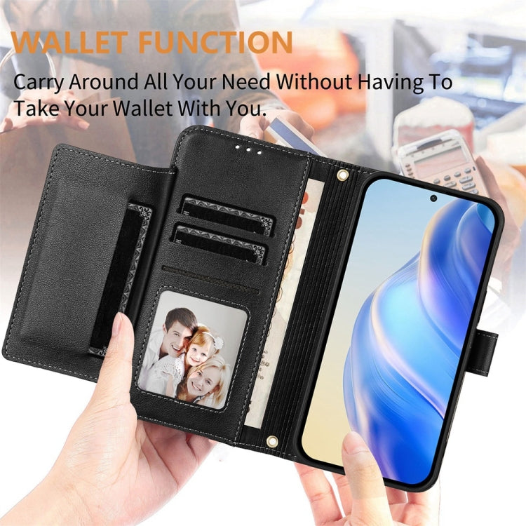 For Samsung Galaxy S25 5G Multi-Card Slots Zipper Wallet Leather Phone Case(Black) - Galaxy S25 5G Cases by buy2fix | Online Shopping UK | buy2fix