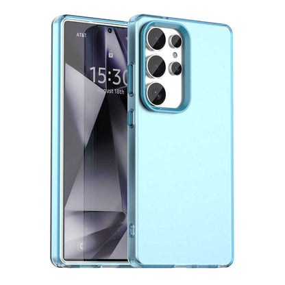 For Samsung Galaxy S25 Ultra 5G Candy PC Hybrid TPU Shockproof Phone Case(Blue) - Galaxy S25 Ultra 5G Cases by buy2fix | Online Shopping UK | buy2fix