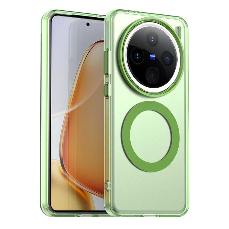 For vivo X200 Pro mini Candy Magsafe PC Hybrid TPU Phone Case(Green) - X200 Pro mini Cases by buy2fix | Online Shopping UK | buy2fix